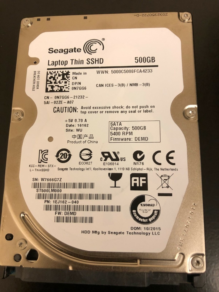 Dell・Intel Core i5-6世代・8GB・500GB・DVDSM 500GB DELL 0N7GG6 N7GG6 ST500LM000 SEAGATE 5400RPM SATA LAPTOP