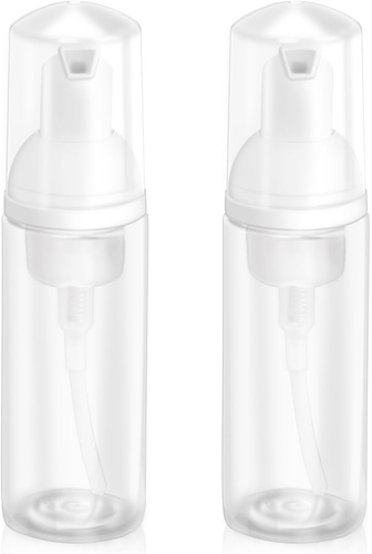 2Oz Plastic Foam Pump Bottle, Empty Bottle Travel Foaming Dispenser for Hand Soa