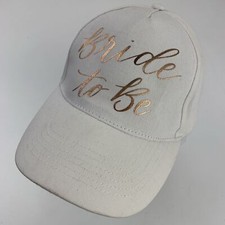 Bride to Be Ball Cap Hat Adjustable Baseball White Gold
