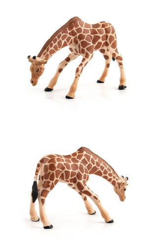 Set modello fauna selvatica simulato una famiglia di quattro modelli di giocattoli giraffe - Foto 14 di 24
