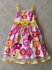 Rare Editions Girls Sleeveless Floral  Tulle Dress Size 6