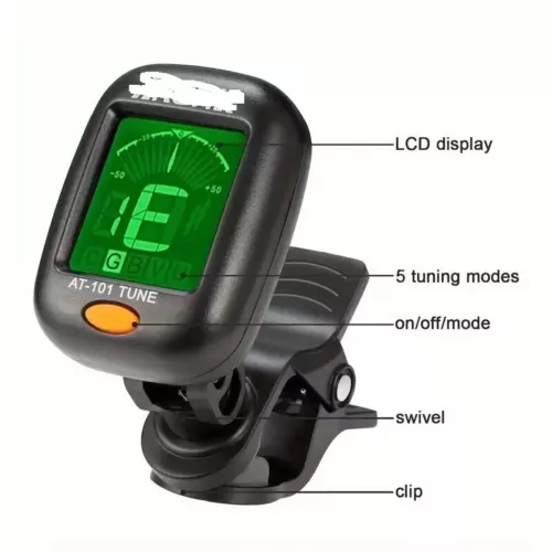 E-Digitale Gitarre Tuner LCD Clip-on Chromatisch Akustischer Bass Ukulele Geige - Bild 2 von 10