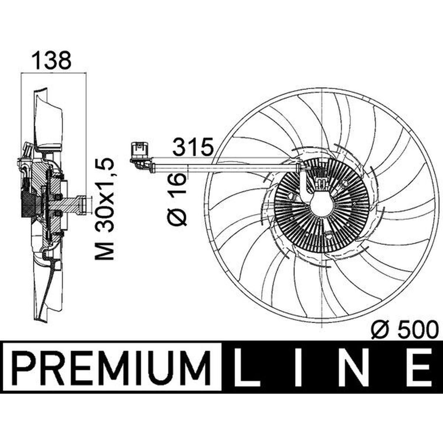 FITS MAHLE CFF 471 000P FAN, ENGINE COOLING  OE REPLACEMENT