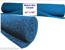 Miners Moss 12" x 36" Gold Pan Panning Mining Sluice Box Matting Mat BLUE