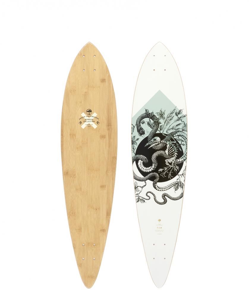 Arbor Performance Longboard Skateboard Deck Bamboo Fish - 8.5""