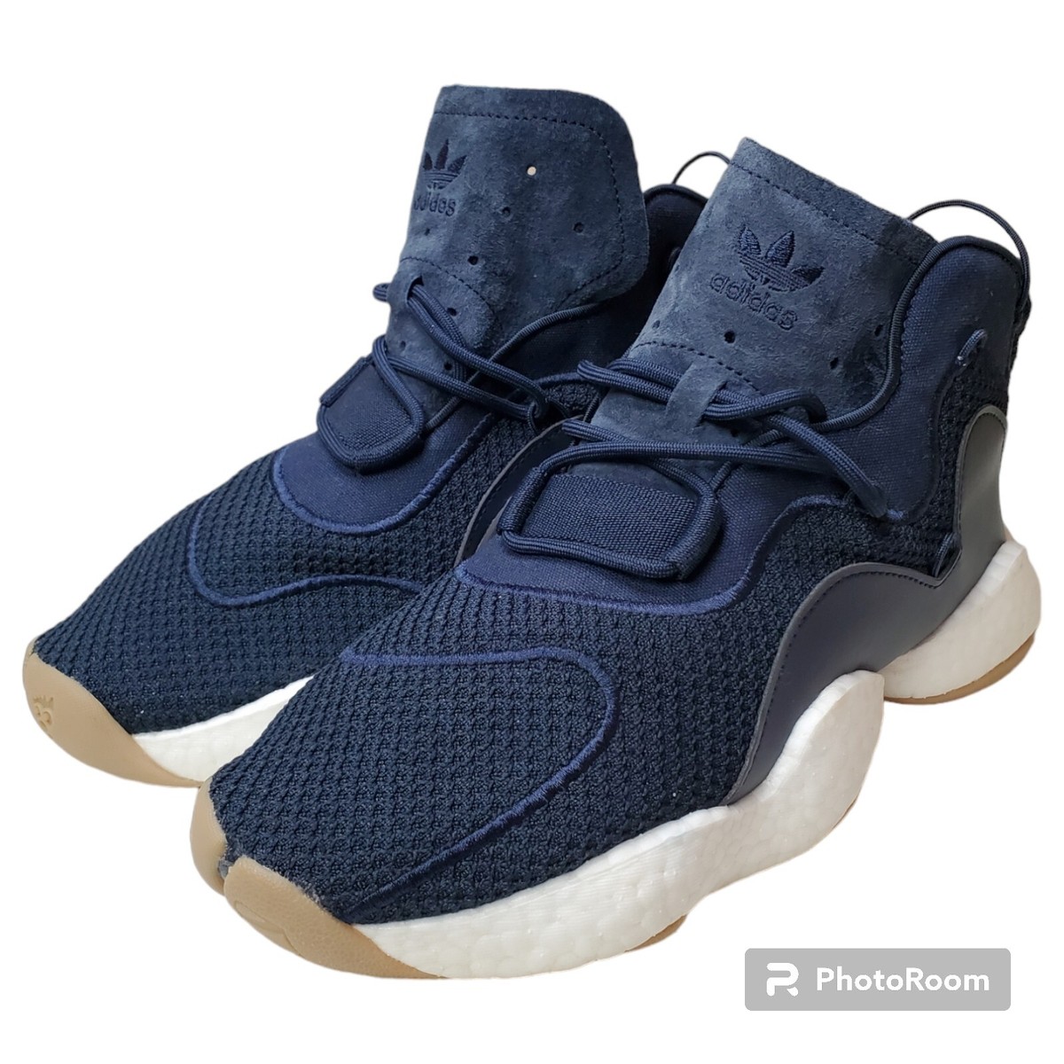 Mens Adidas Crazy BYW J - F34358- White Black Blue 