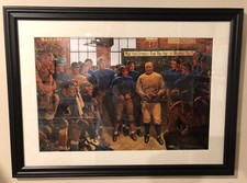 Arnold Friberg Knute Rockne Vintage Notre Dame Football Framed Picture 17”x 23”