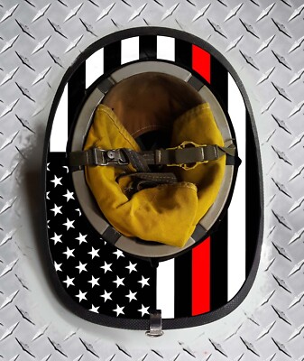 Bold USA Bravest Lives Matter American Flag Fire Helmet Wrap Brim Trim