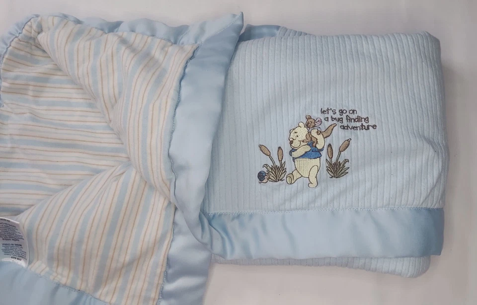 Manta azul bebé Disney Winnie the Pooh Roo Let's Go on a Bug Finding Adventure Foto 2 de 4