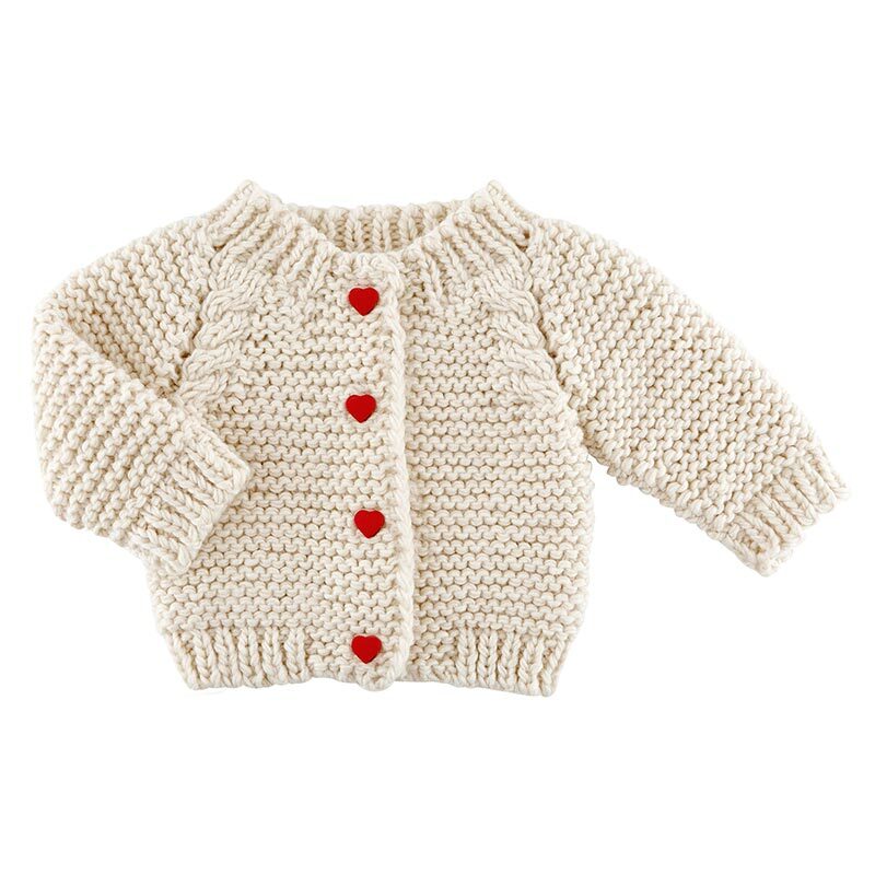 Autumn Arrival Baby Unisex Comfortable Hearts Pattern Knitted Sleeveless Vest