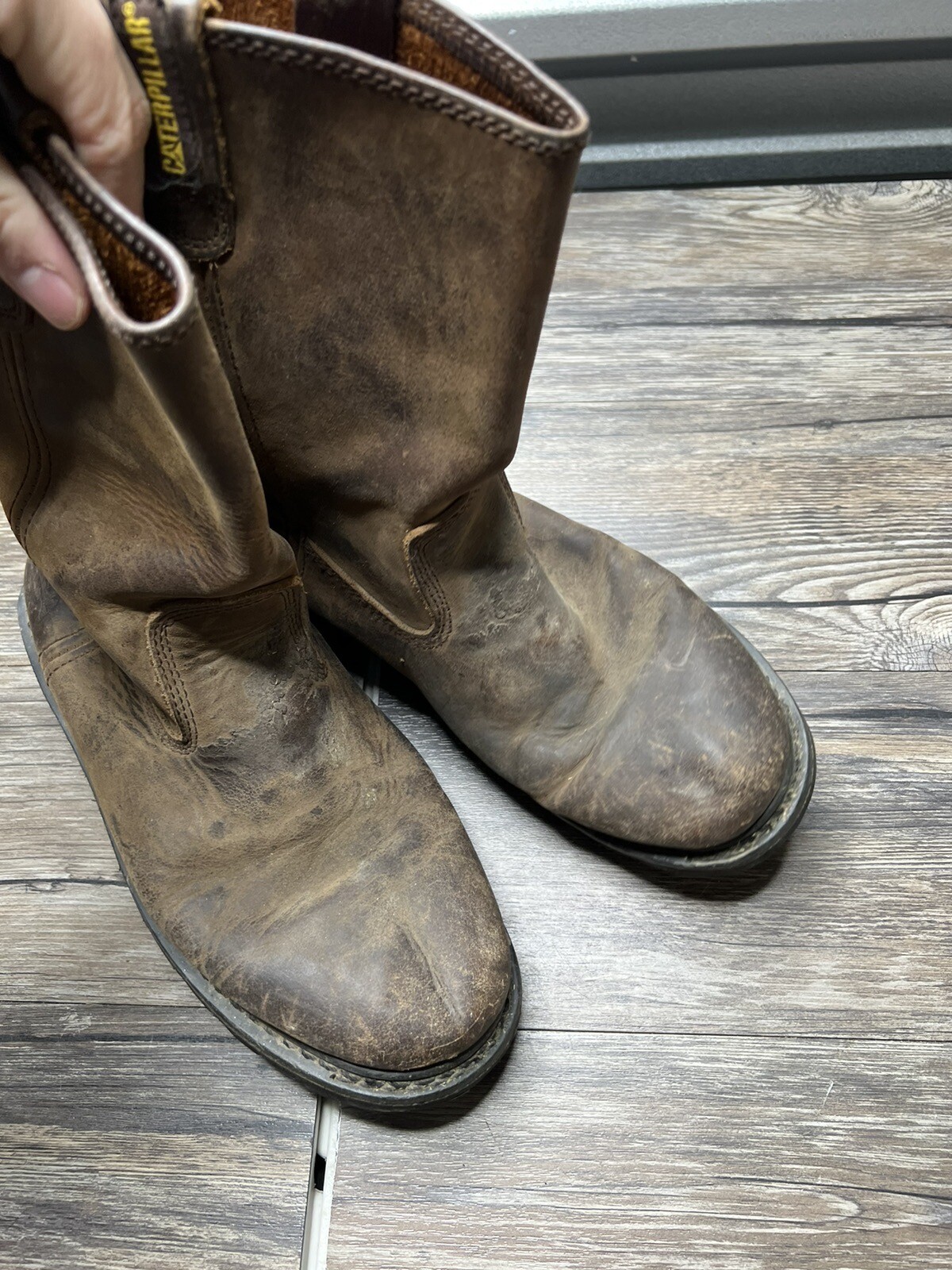 Caterpillar Revolver PullOn Work Boots Men's 8.5 Soft Toe P72191 CAT