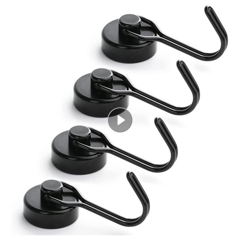 Heavy Duty Magnetic Hook Key Holder Strong Neodymium Magnets Hooks For Home Refr