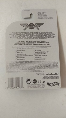 HOT WHEELS 2003 FINAL RUN LAMBORGHINI DIABLO #203 RED - Picture 3 of 3