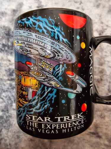 Vintage Star Trek The Experience Las Vegas Hilton Coffee Mugs 1997 "Maggie"