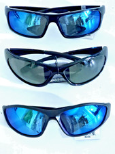 Sea Striker Polarized Sunglasses w Black Frames, Mirrored Lenses UV Protection