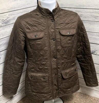 Barbour Utility Matt Polarquilt Ladies Jacket Coat Brown UK 12