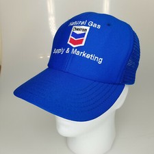 Vintage CHEVRON NATURAL GAS Supply & Marketing Baseball Trucker Hat Adjustable