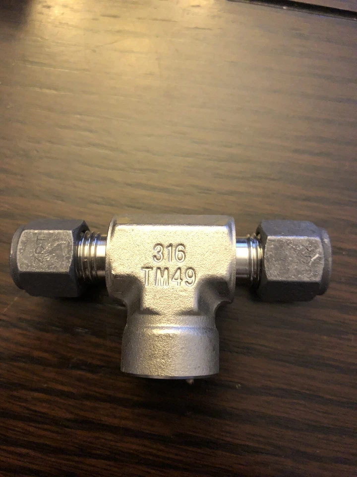 Parker 4-4-4 OBZ-SS CPI Female Branch Tee 316SS, 1/4” single ferrule x 1/4" FNPT - Image 3 of 4