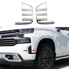 2019-2022 For Chevy Silverado 1500 Chrome Front Fog Light Cover Trim Bezel XE