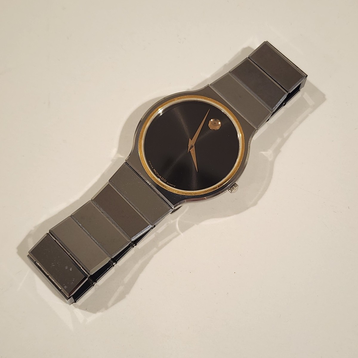 Black Dial Movado Sapphire Crystal Price Vintage Men's Movado