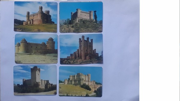 6 CALENDARIOS DEL AÑO 1977 DE CASTILLOS.