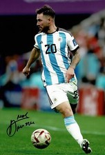 Alexis Mac Allister Signed 12X8 Photo Argentina World Cup Winner AFTAL COA (1525 Alexis Mac Allister Signed 12X8 Photo Argentina World Cup Winner AFTAL COA (1525