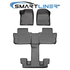 SMARTLINER Custom Fit Floor Mats 3 Row Liner Set Gray OEM 2017-2021 GMC Acadia