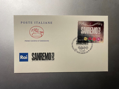 2025 Philatelic Envelope FDC 75th Sanremo Festival of Italian Song