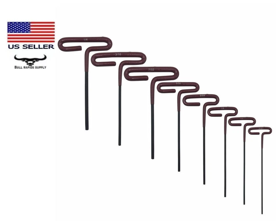 Steel T-Handle Hex Key 24 Piece Set SAE/Metric/Torx Color Coded Non-Slip Handles - Image 4 of 4