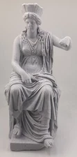 GREEK SCULPTURE CYBELE 7.9 INCH/200 MM, MUSEUM REPRODUCTION