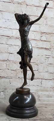 Art Nouveau Deco Tänzer Signierte Bronze Statue Figur Skulptur Heißguss Verkauf