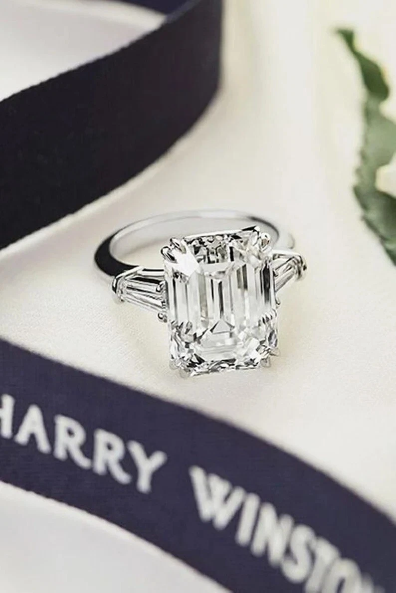 $210k Harry Winston Halo Platinum 3.21 D VS1 Cushion Diamond Engagement Ring  GIA | eBay