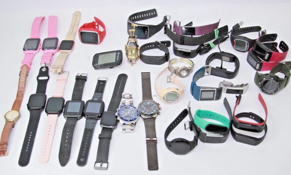 16 libras de rastreadores y relojes surtidos 190+ ver fotos para más detalles - sin probar Foto 2 de 4