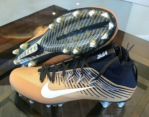 navy and gold football cleats
