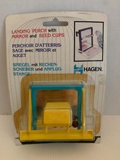 Vintage HAGEN Playtoy Landing Perch w/ Mirror  Seed Cup New Sealed B-1764