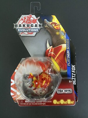 Bakugan Evolutions Platinum ELEMENTAL RARE BLITZ FOX Metal Spin Master NEW 2022