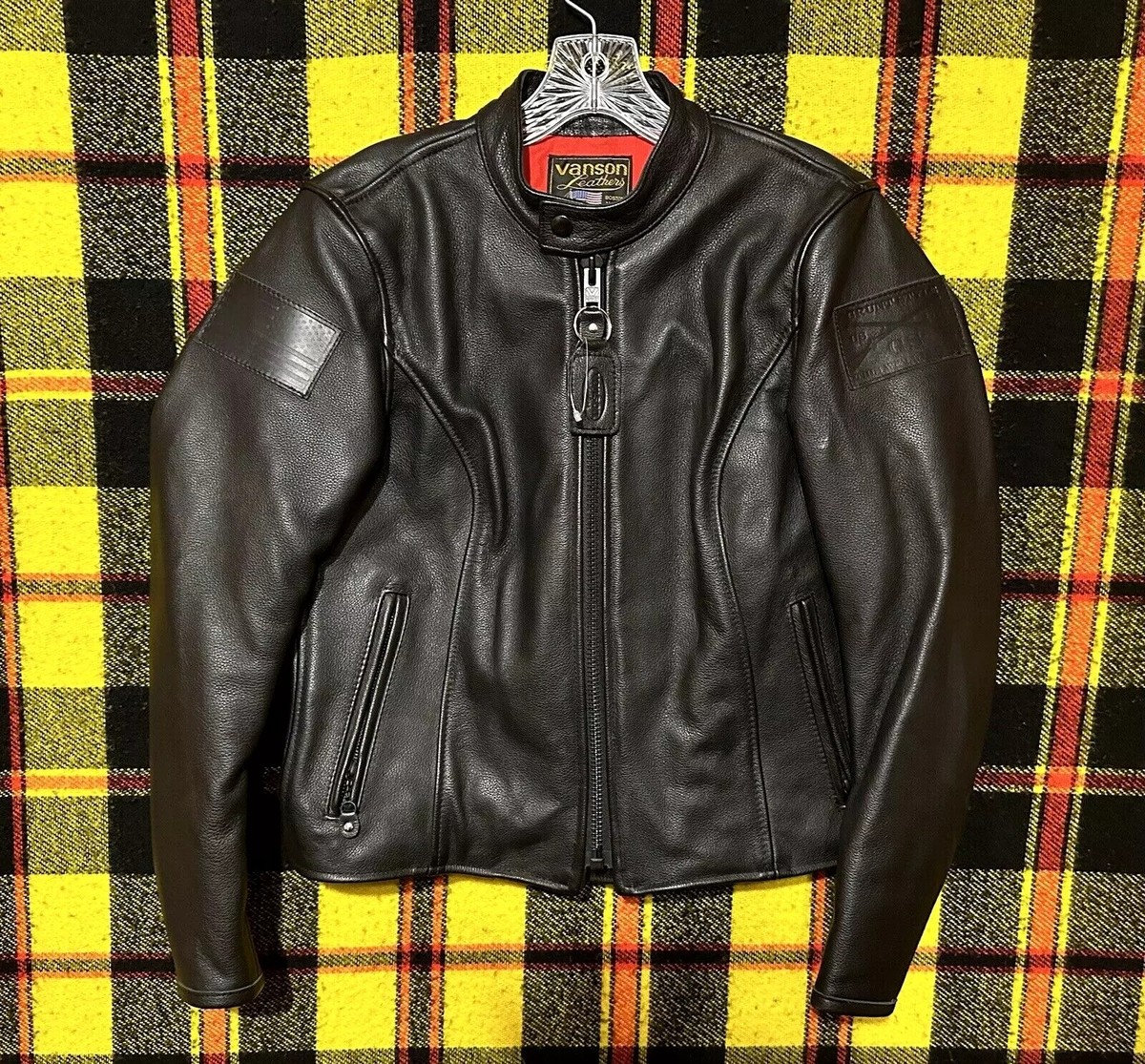 vanson Leathers ジャケット Vanson Leathers Motorcycle Jacket Size M Full Zip Front