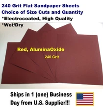 240 GRIT - WET/DRY SANDPAPER SHEETS 9"X11" -CHOICE OF QUANTITY