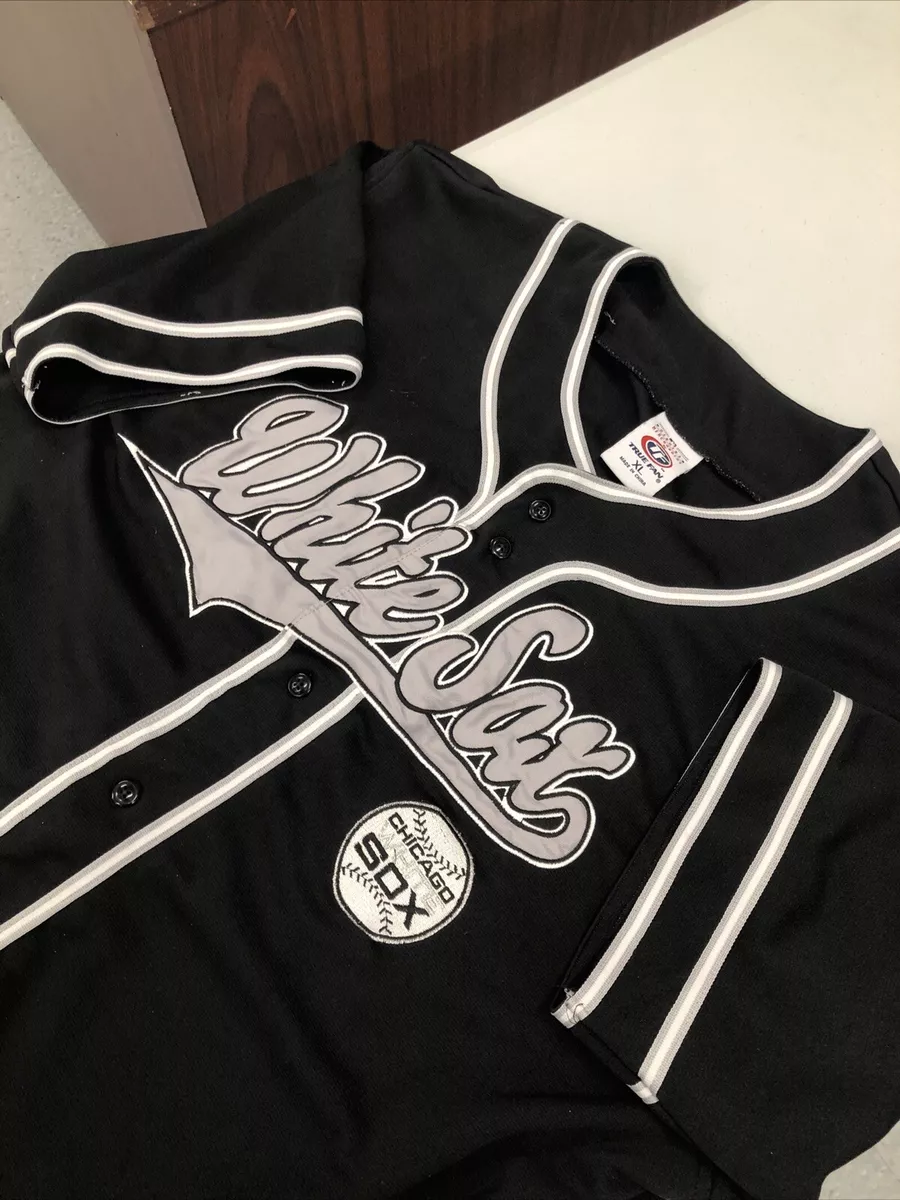 True Fan Genuine Chicago White Sox MLB Stitched Jersey Black Mens