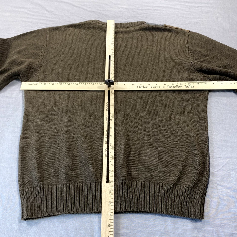 Suéter Oscar De La Renta Para Hombres XL Verde Cuello Redondo Pullover Informal Tejido Abuelo Foto 4 de 4