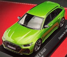 1:43 for Minichamps for Audi for RS 6 for Avant 2020 Java Green Metallic LTD
