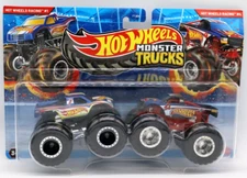 Hot Wheels Monster Trucks Hot Wheels Racing #1 & Hot Wheels#4 Demolition Doubles