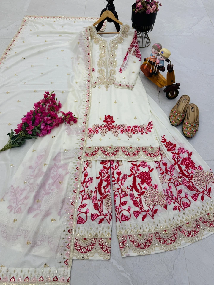 Bollywood Salwar Kameez Trajes listos para usar Paquistaní Boda India Fiesta Vestido Foto 3 de 4