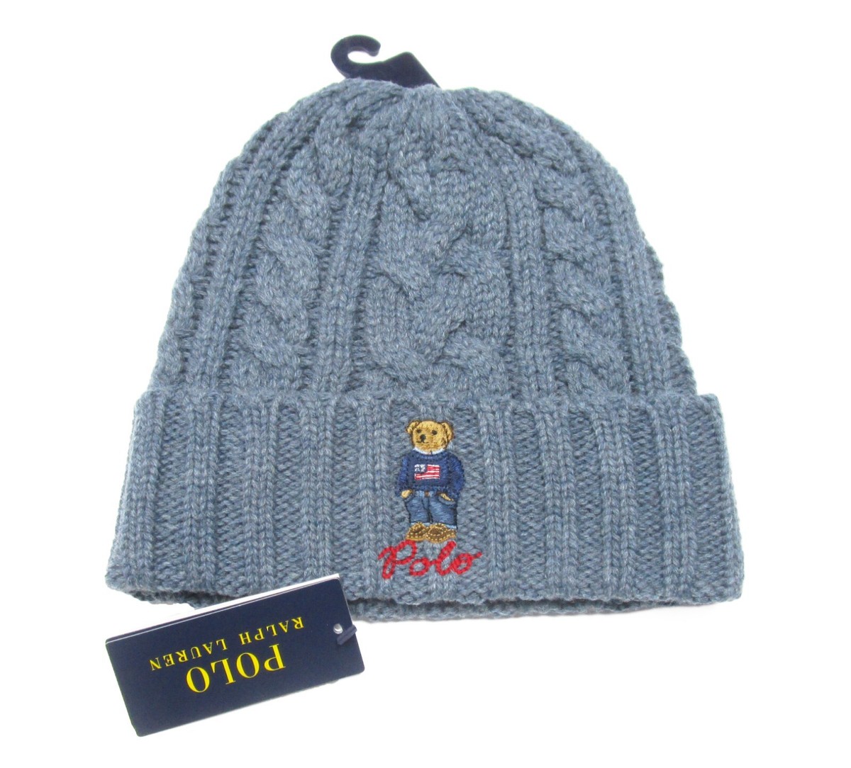 Wool Beanie Polo Beanies Polo Ralph Lauren Men's Blue Flag Polo