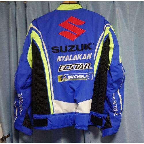 SUZUKI ECSTAR Motorcycle Jacket Size: 2XL Blue VG condition limited From JAPAN - Picture 2 of 12