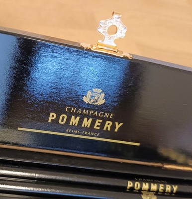 Champagne Pommery Reims-France Holzschatulle Bleistift Box 10 Bleistifte Neu !!!