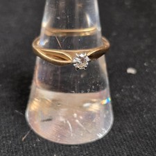 Vintage 14K Solid Yellow Gold Ring -Engagement Ring - 2.7g Size 7.5