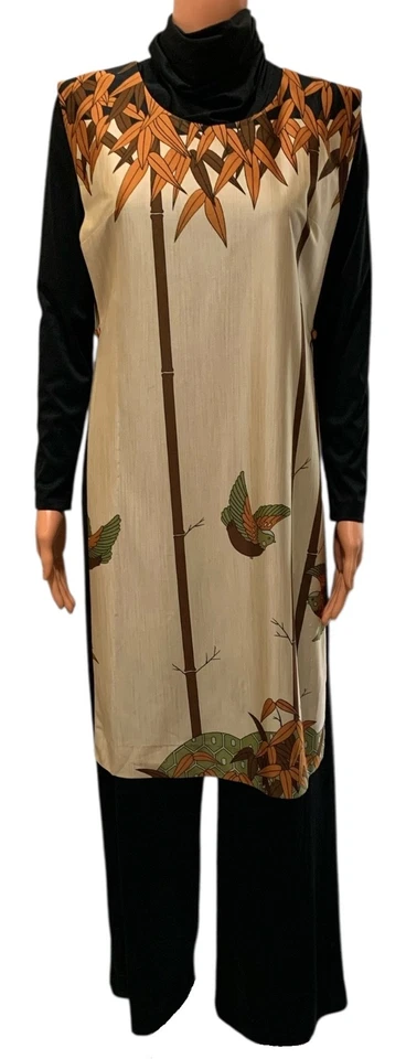 Mono y tabardo asiático TORI RICHARD Hawaii vintage años 70 para mujer 2 piezas - talla 6 Foto 4 de 4