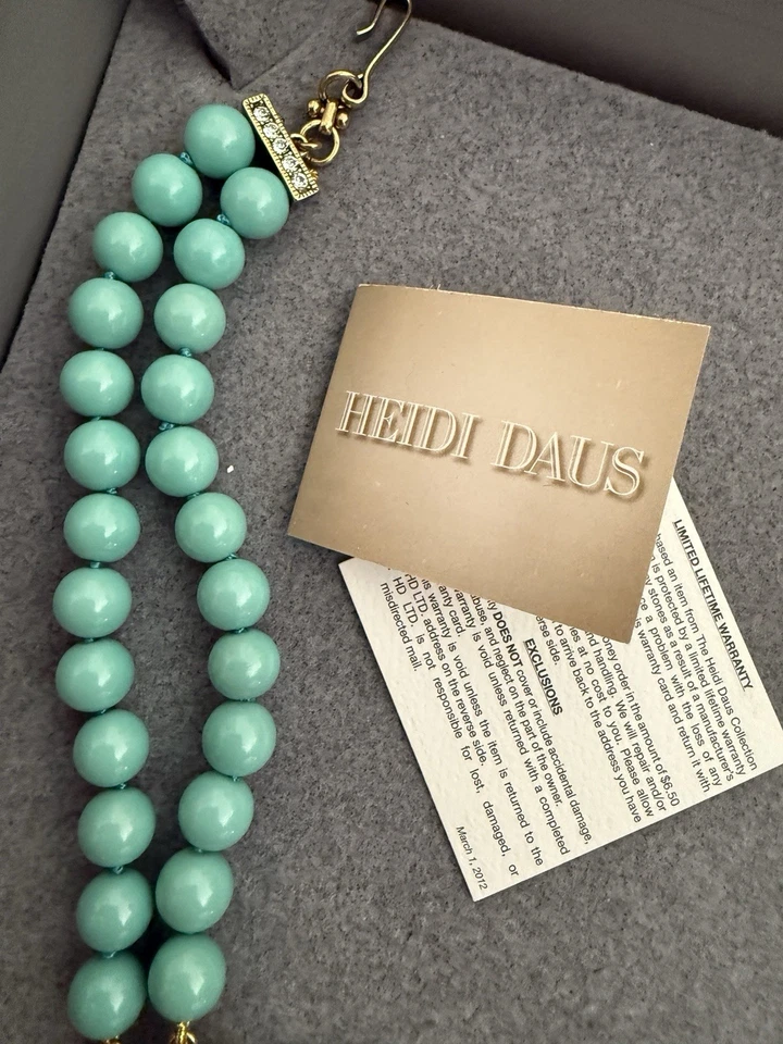 Heidi Daus славный сад цветочный заявление ожерелье кристалл бирюзовый синий N/R - Изображение 3 из 4