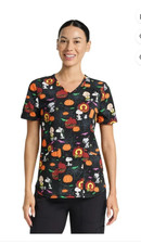 Scrubstar Women's Novelty Halloween Christmas Disney Print Nurse Scrub Top